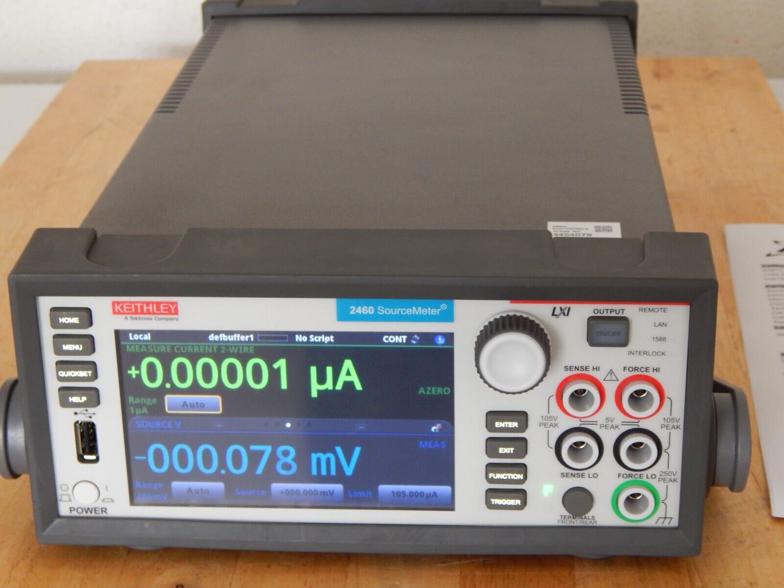 Keithley 2460 High Current Graphical SourceMeter w/NIST cal and data Keithley 2460 High Current Graphical SourceMeter w/NIST cal and data